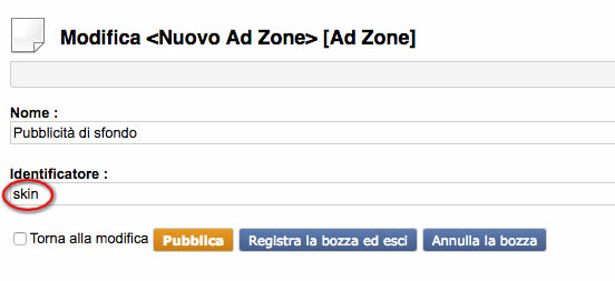 Ad Manager - crea nuova zona - 2